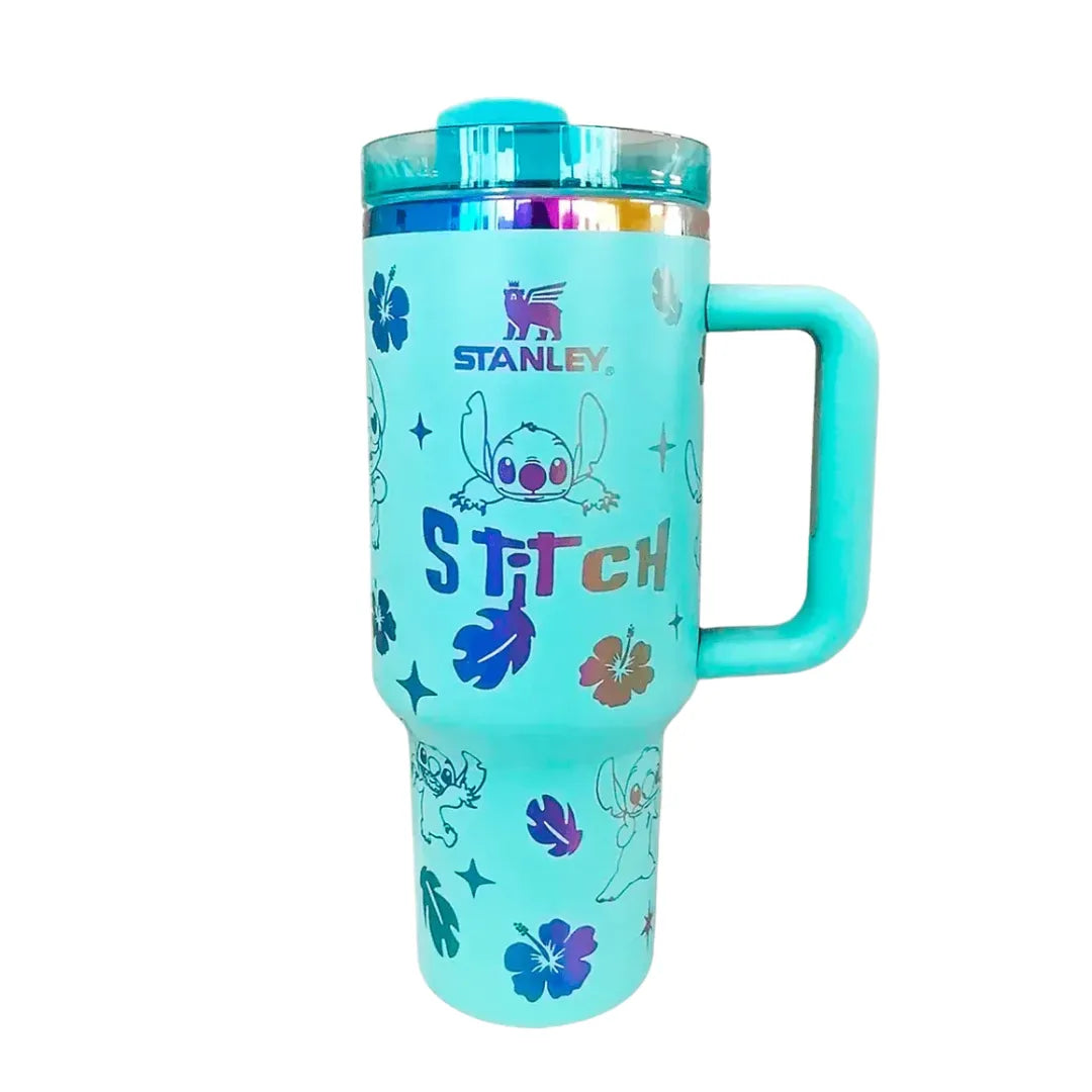 🥤 Copo Térmico Lilo &amp; Stitch Oficial 1,18L + Pingente Brinde