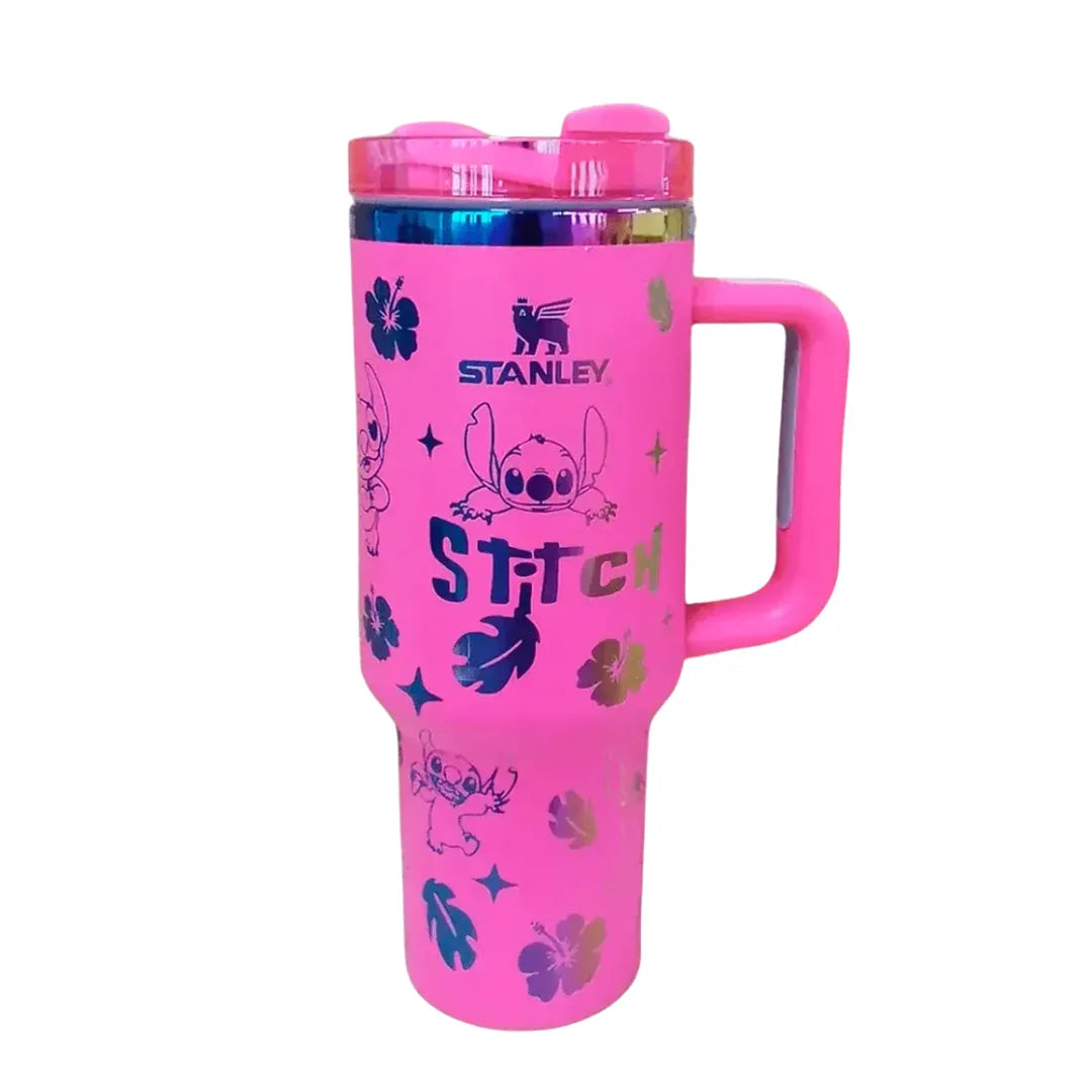 🥤 Copo Térmico Lilo &amp; Stitch Oficial 1,18L + Pingente Brinde