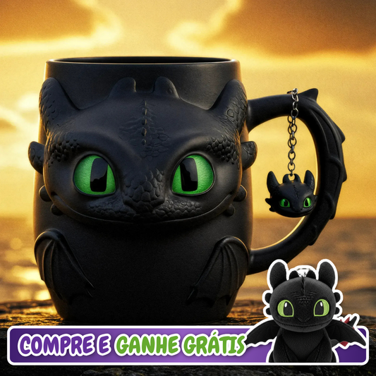 🖤 Caneca Banguela + Pingente Mini Fúria da Noite 500ml