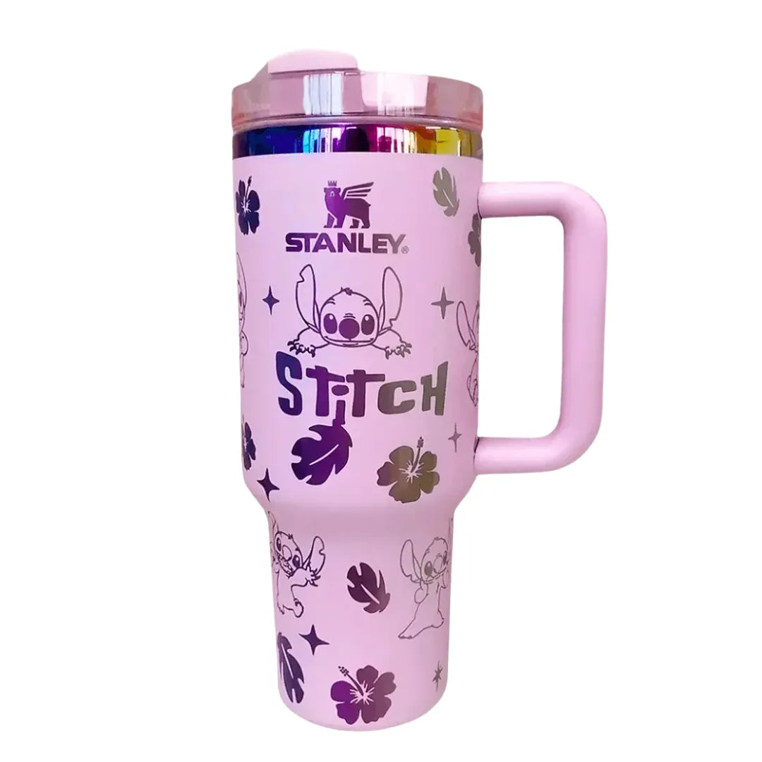 🥤 Copo Térmico Lilo &amp; Stitch Oficial 1,18L + Pingente Brinde