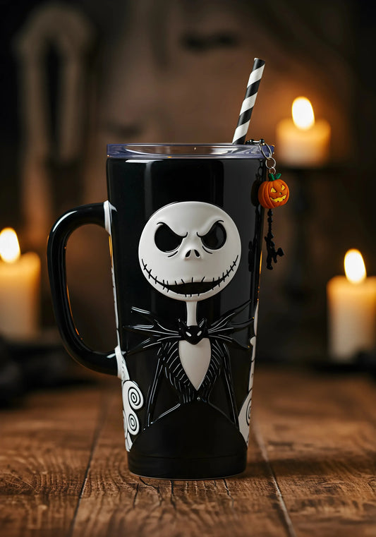 Copo Térmico + Pingente Jack Skellington 1,15L