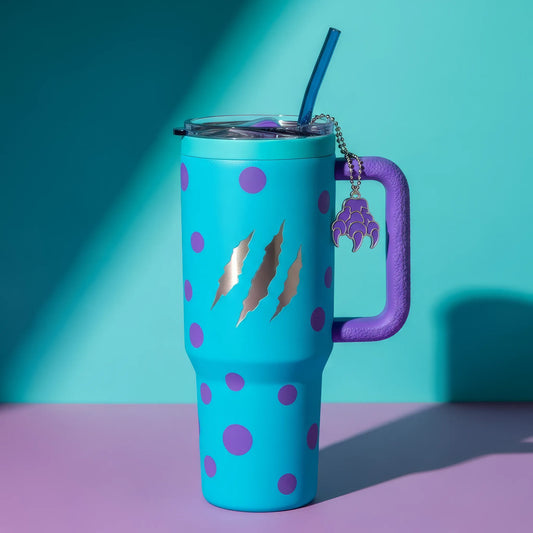 💥 Copo Térmico Sulley Monstro Azul 1,15 L + Pingente Brinde