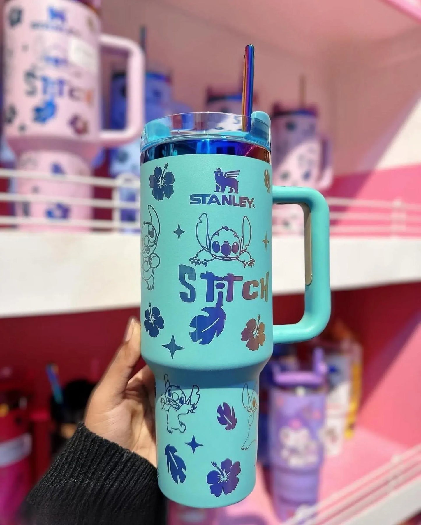 🥤 Copo Térmico Lilo &amp; Stitch Oficial 1,18L + Pingente Brinde