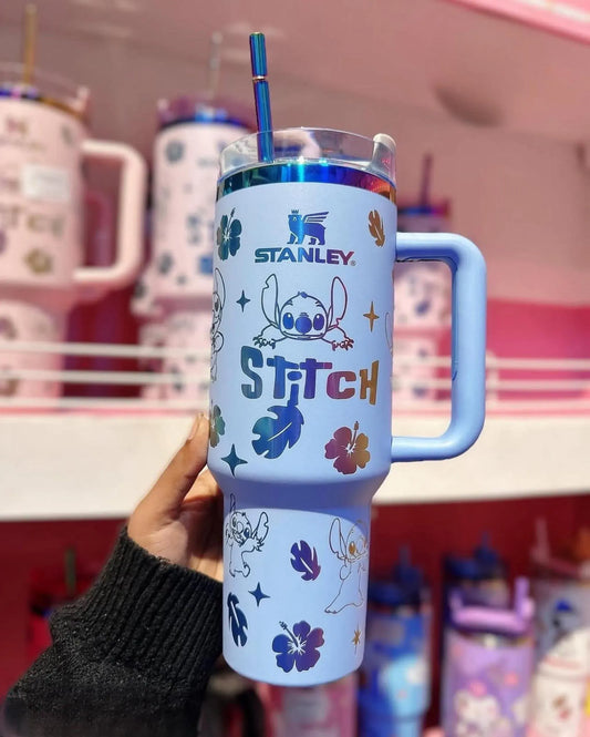 🥤 Copo Térmico Lilo &amp; Stitch Oficial 1,18L + Pingente Brinde