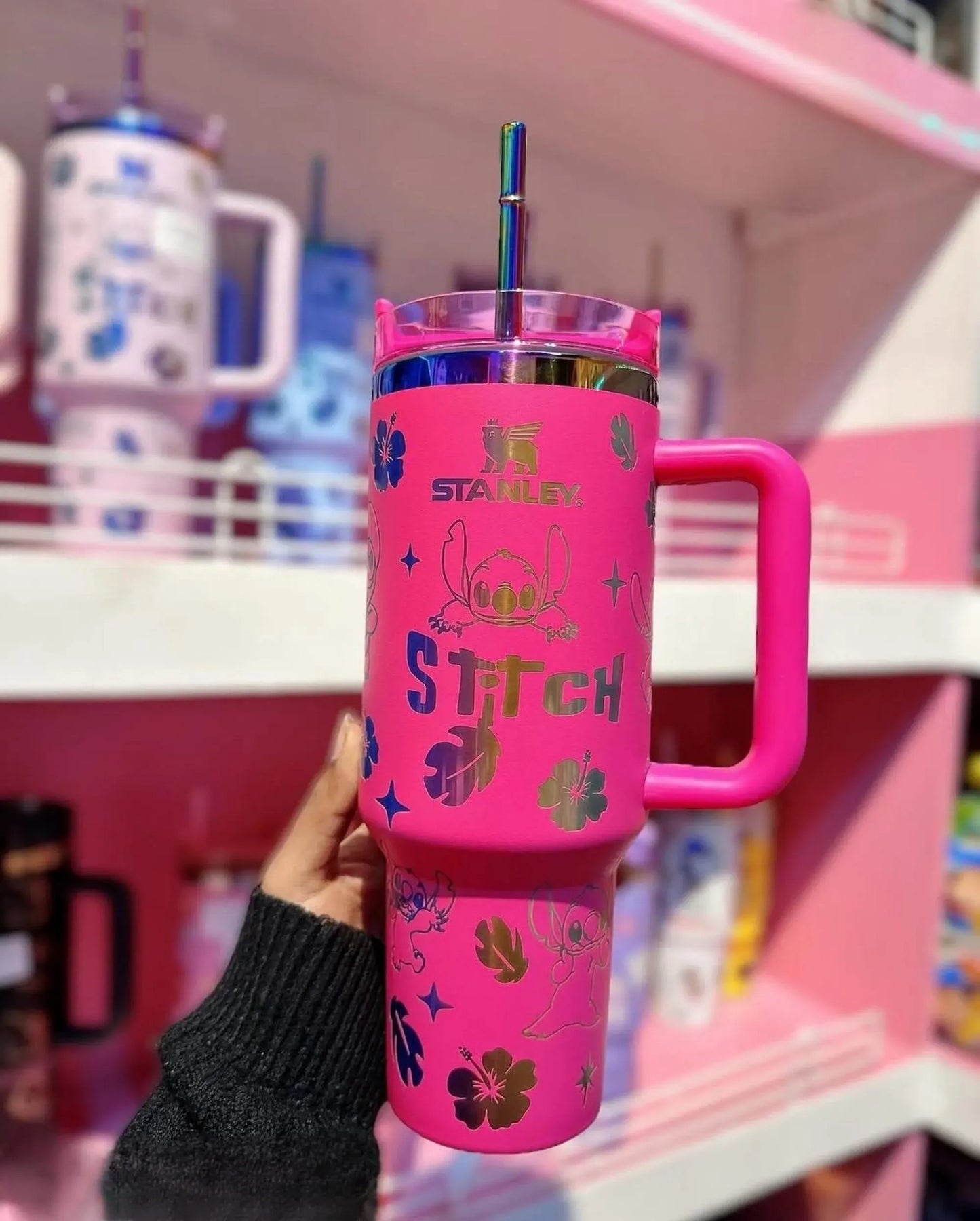 🥤 Copo Térmico Lilo &amp; Stitch Oficial 1,18L + Pingente Brinde